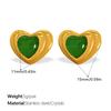 French Retro Love Color Diamond Stud Earrings Stainless Steel Gold-Plated Personalized Multi-Style Stud Earrings Women