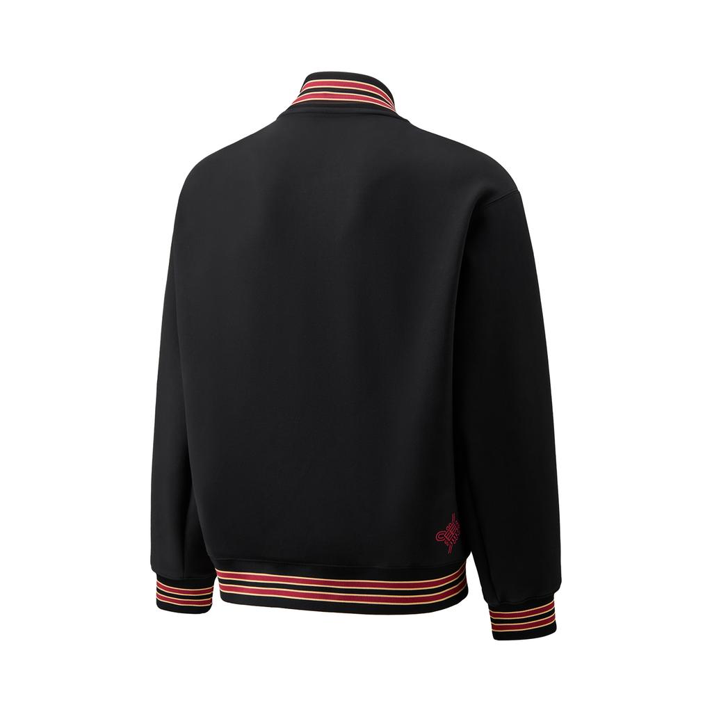 Li Ning Badminton Series Letter Pattern Couple Baseball Jacket Unisex jackets AFDWJ89-1