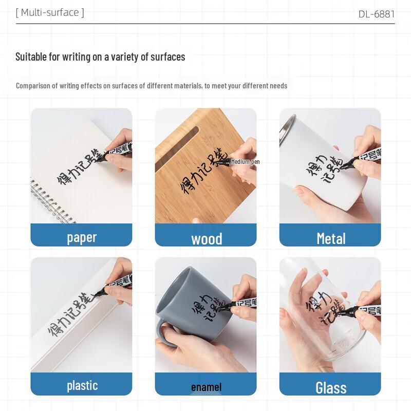 Deli 6881 Broad Tip Permanent Marker Pen