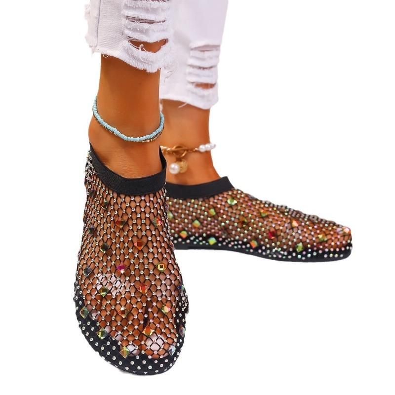New Plus Size Flat Colorful Mesh Sandals