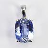 Natural Blue Sapphire Pendant 23 Ct 925 Sterling Silver Jewelry September Birthday Birthstone