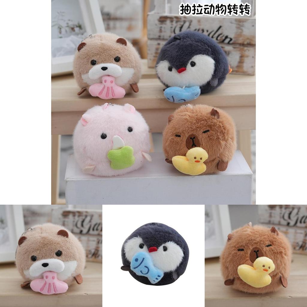 Whimsical Penguin Plush Toy Keychain Soft Fluffy Bag Charm Perfect For Kids And Gifts