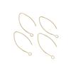 10pcs Color Retention 14K Gold French Ear Hook Accessories, Porous Jewelry Diy Handmade Work In Progress V-Shaped Beaded