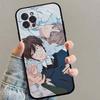 Korean Comics Lost In The Cloud Black Silicone Matte Phone Case For iphone 17 Air 16 15 14 13 12 11 Pro Max Plus Back Cover TPU