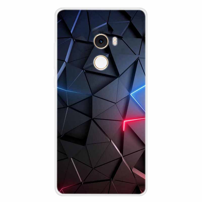 For Xiaomi Mix 2 Case Luxury Soft Silicone Back Cover Case For Xiaomi Mi Mix2 MDE5 Coque TPU Cartoon Bumper Funda Cute Shell