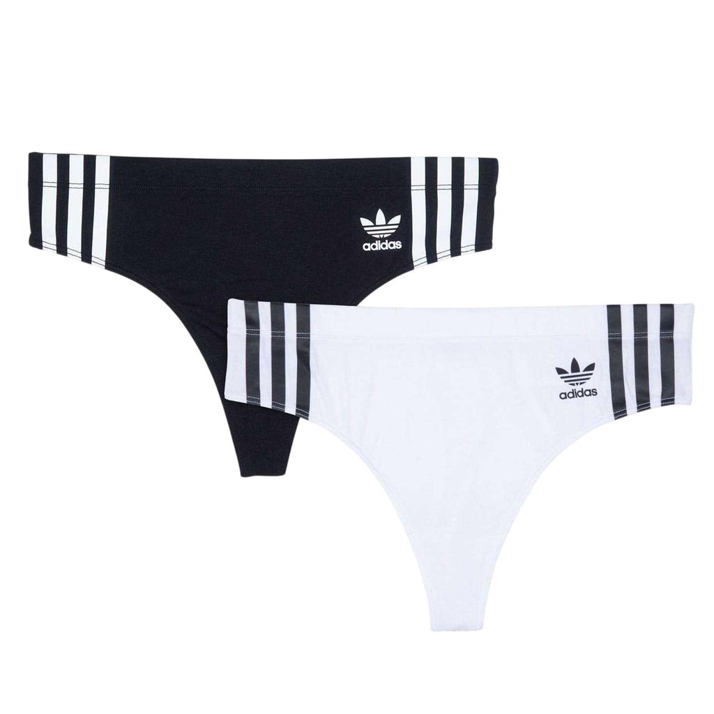 adidas Womens/Ladies Cotton Comfort Thong (Pack of 2)