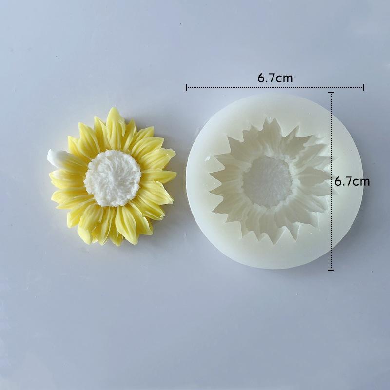 

Силиконовая форма Подсолнух Капли Маргаритка Цветок Аромадиффузор Камень Мыло ручной работы Гипс Декоративная форма
