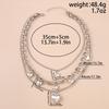 New Silver Color Love Heart Pendant Necklace Multilayer Choker Necklaces Chain for Women Metal Punk Jewelry Gifts