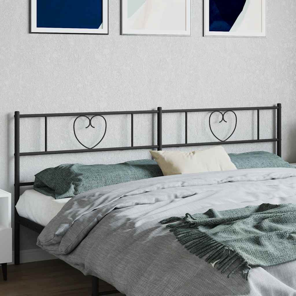 Replacement Headboard Metal Black 180 Cm