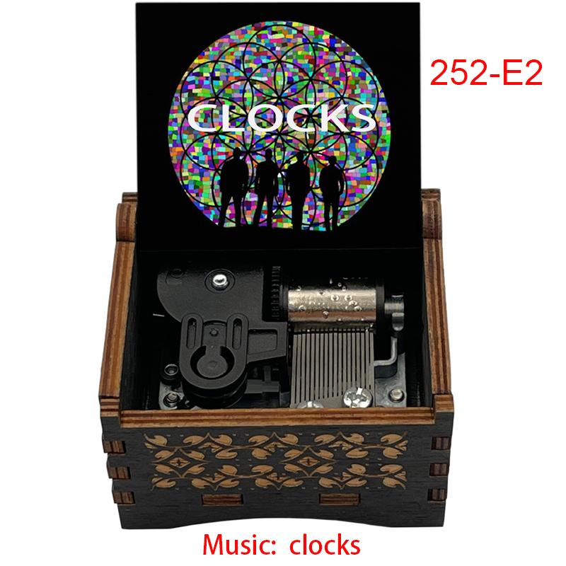 Orologi Famosa Band Coldplay Carillon in Legno Melodia 18 Note Movimento a Carillon Vintage Regali Speciali per Fan Amici Famiglie