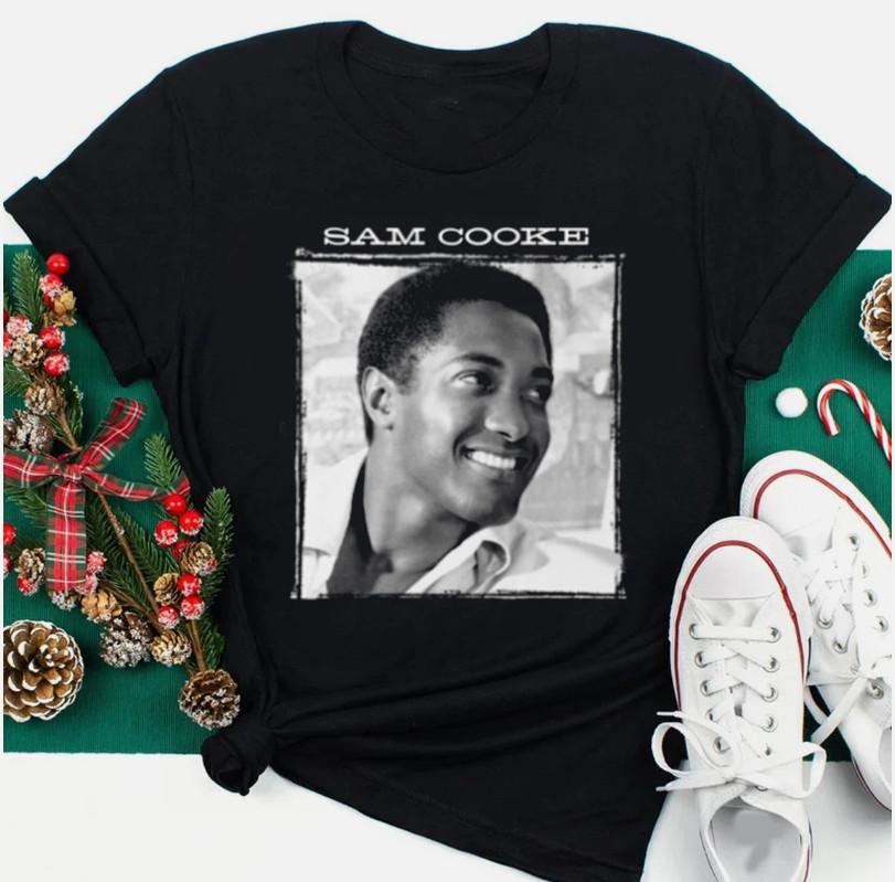 New Sam Cooke  Singer Music TShirt the Star Black unisex S234XL shirt Unisex T-Shirt L
