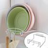 No Punching Face Basin Rack Wall Hanging Toilet Hook Shelf Multi-functional Bathroom Stand Folding Style
