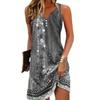 Floral Print Sleeveless Dress, Casual Notched Neck Midi Dress, Women's Clothing