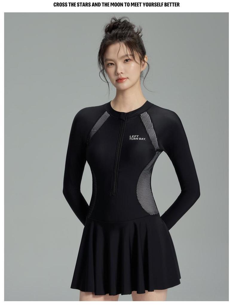 Badekleid für Damen in Übergröße: Atmungsaktiv, Langarm, UPF-Schutz für Strand & Wassersport