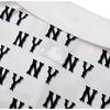 MLB Soft And Comfortable All Over Print Loose Casual Polo Collar Short Sleeve Dress Women Dresses White 3FOPM0643-50CRS