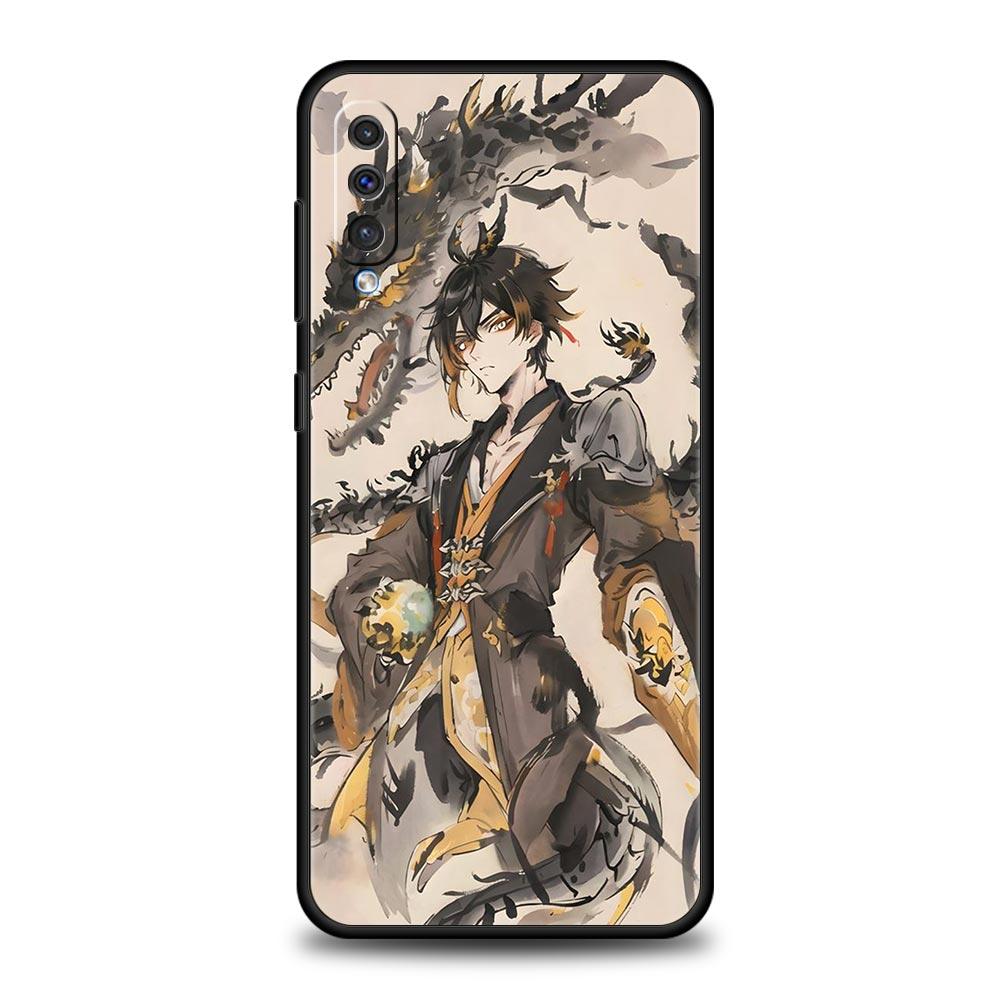 Genshin impact Genshin Zhongli Pouzdro pro Samsung A24 A12 A14 A32 A50 A70 A20E A20S A10S A22 A30 A40 A34 A54 A42 A52 5G A04s Kryt