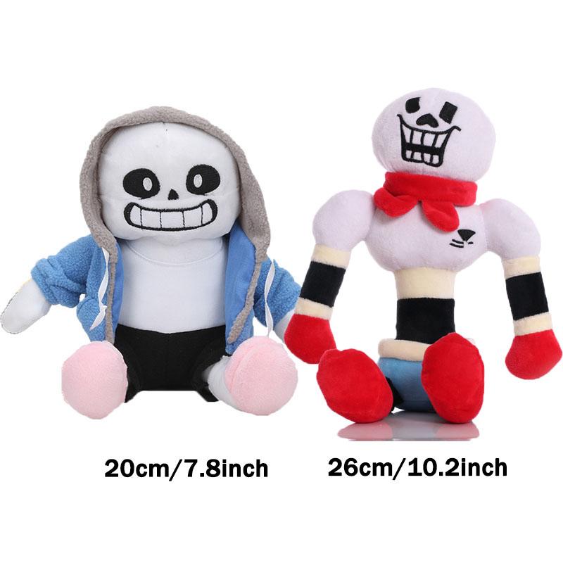 2pcs Set Undertale Plush Toys Sans Papyrus Plushies Figures Stuffed Animals Soft Game Characters Dolls Kids Birthday Xmas Gifts
