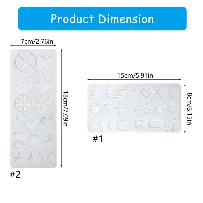 Multi Shape Earring Pendant Silicone Molds Resin Crafting Molds Epoxy Molds Silicone Texture for Jewelry Enthusiasts