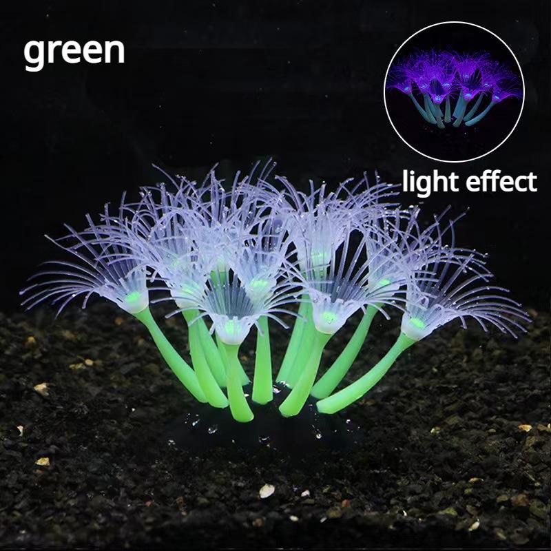 Simulation Silicone Coral Fish Tank Decorations Aquarium Landscape Supplies Aquatic Plant Sunflower Fluorescence Ornaments