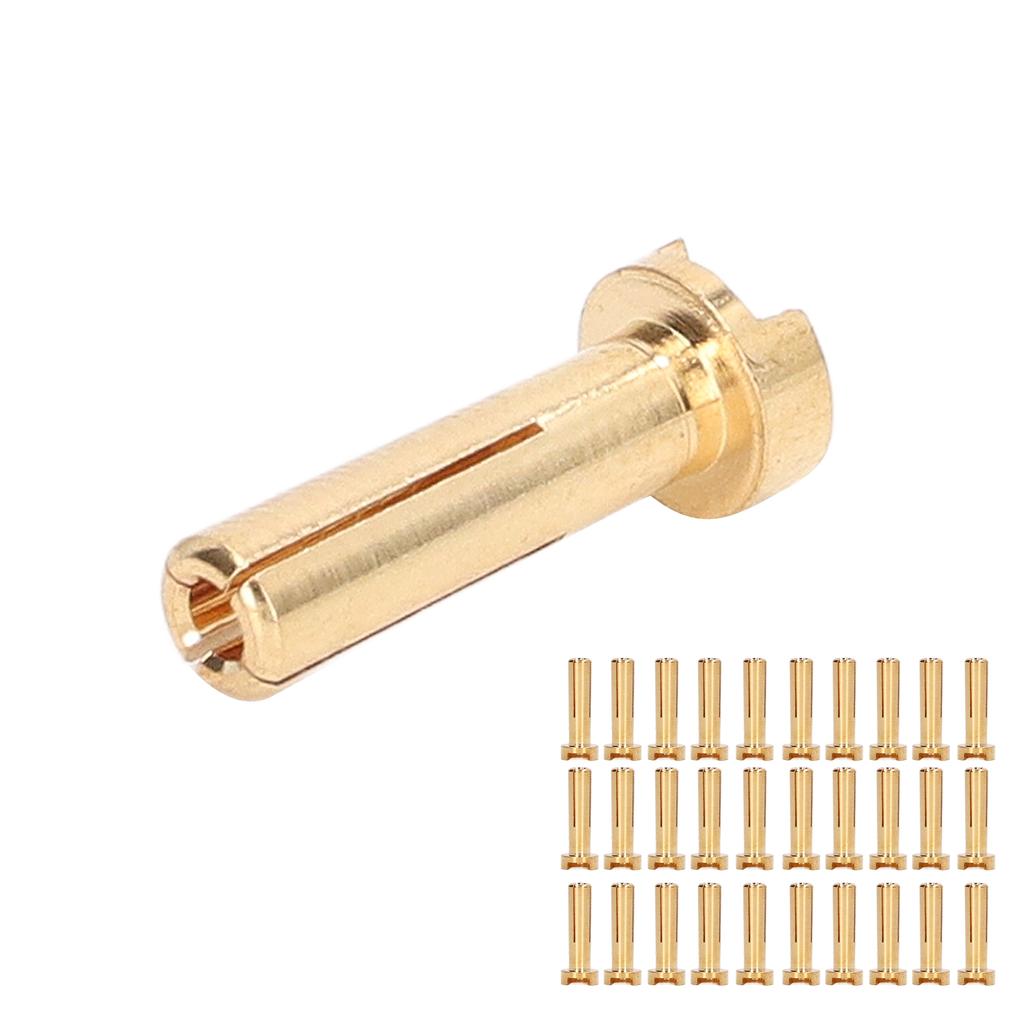 30Pcs Banana Plug Connectors Brass High Accuracy Standard RC Battery Wire Plug 4mm