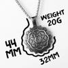 Buddhismus Mandala Blume Amulett Herren Halsketten Edelstahl Anhänger Ketten Damenschmuck Coole Männliche Accessoires Geschenke