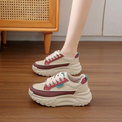 Nowe buty dad damskie jesienne studenckie sportowe do biegania casualowe na grubej podeszwie podwyższające -1