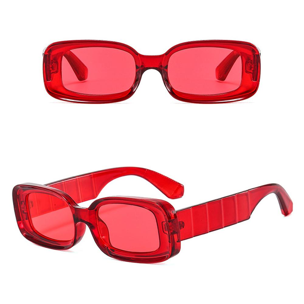 Retro Clear Blue Square Sun Glasses Shades Small Rectangle Sunglasses Eyewear