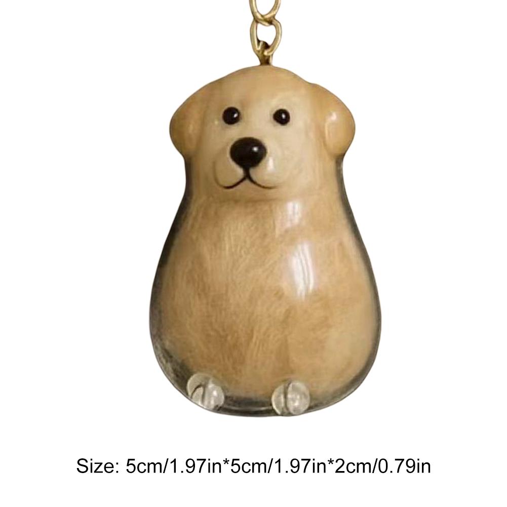 Dogs Hair Storage Pendant Cute Keychain Bag Pendant Couple Car Key Chains Jewelry Souvenir Collection Gift Decor Dog Accessories