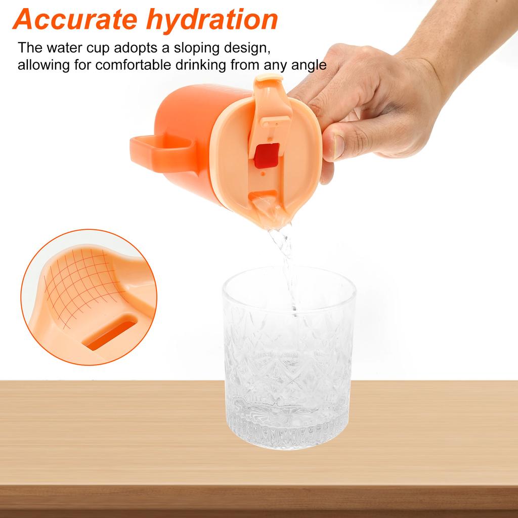 2 Stück Schnabeltasse mit Strohhalm 300 ml Fütterbecher Tragbarer Älteren Auslaufsicherer Becher mit Griff Auslaufsicherer Becher Wasserbecher für Kinder Senioren
