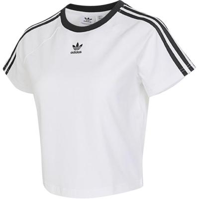 Logo Raibuma Apaļas Kakla Ikdienas T-krekls Sieviešu Topi Balts JC8704