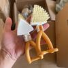 Triangular gap brush toilet floor brush Household bathroom Showerhead hole brush Kitchen hard bristle cleaning brush