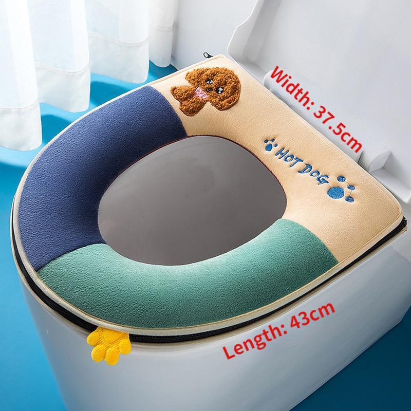 Cartoon Toilet Seat with Thickened Color Scheme for Household Toilets Waterproof Toilet Seat Ring for All Seasons Bathroom