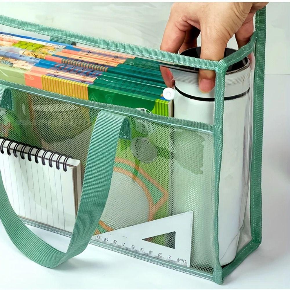 Transparent Test Paper Storage Bag Large Capacity Handheld File Folder Document Bag  Student Exam
