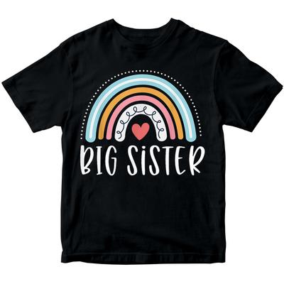 Big Sister Cute Baby Gift Idea Siblings Rainbow Girls Teen T-Shirt Mens Womens Tees Tops  NED