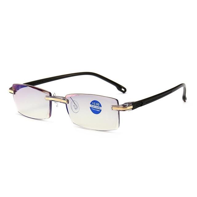 

Anti Blue Light Blocking Rimless Reading Presbyopia Eyeglasses Women s Men s Square Frameless Presbyopic Eyeglasses Diopters +1.0 1.5 2 2.5 4.0 0
