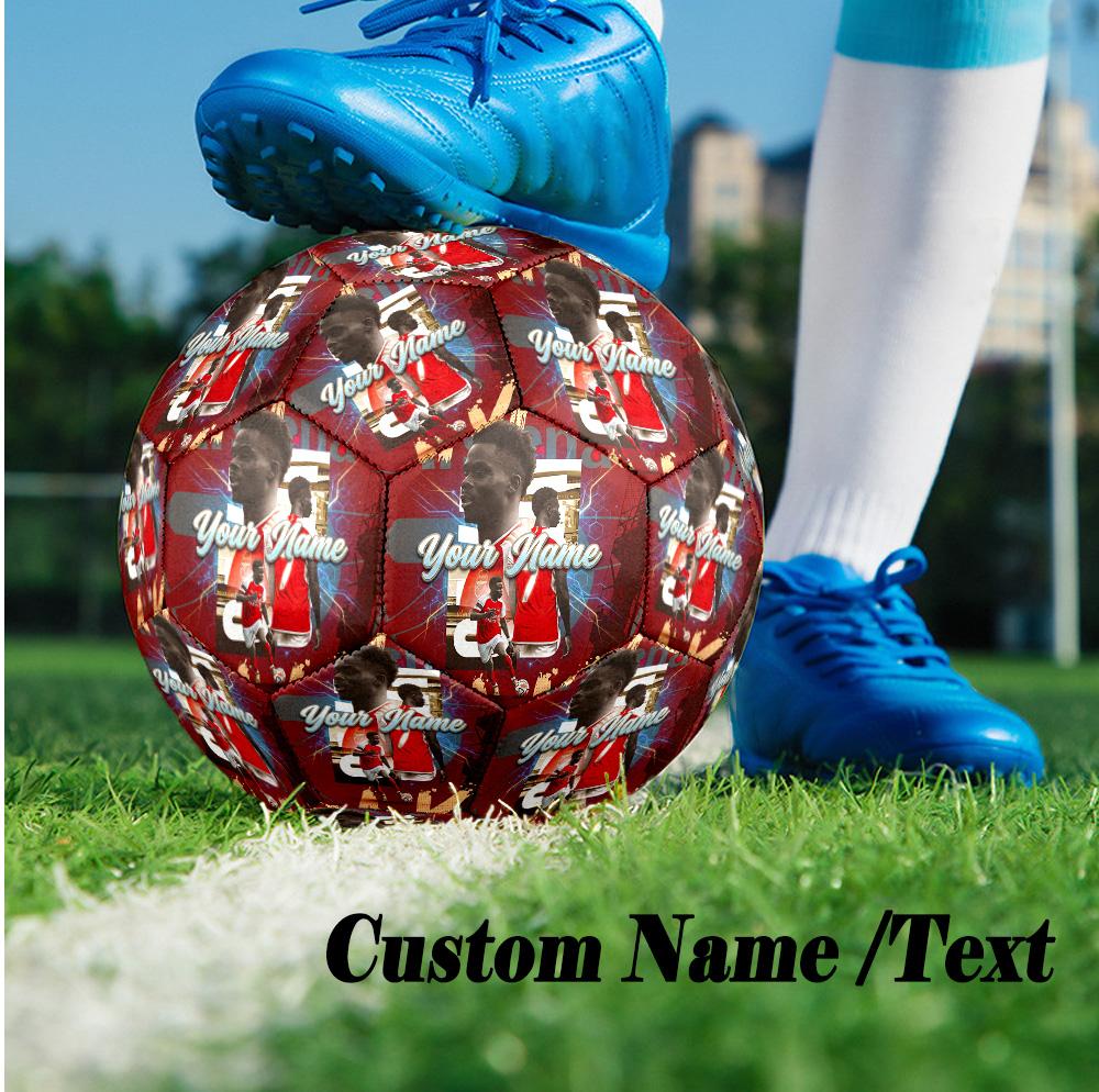 Size 5 Football Custom Name Text, Outdoor Training Soccer BallBukayo Saka