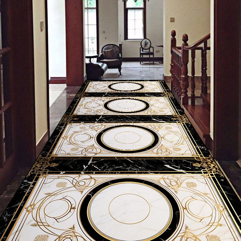 Luxuriöser Europäischer Stil Lobby Halle Flur Teppich Rutschfest Treppenhaus Lange Teppiche Läufer Anpassbarer Teppich Heim Durchgang Fußmatte