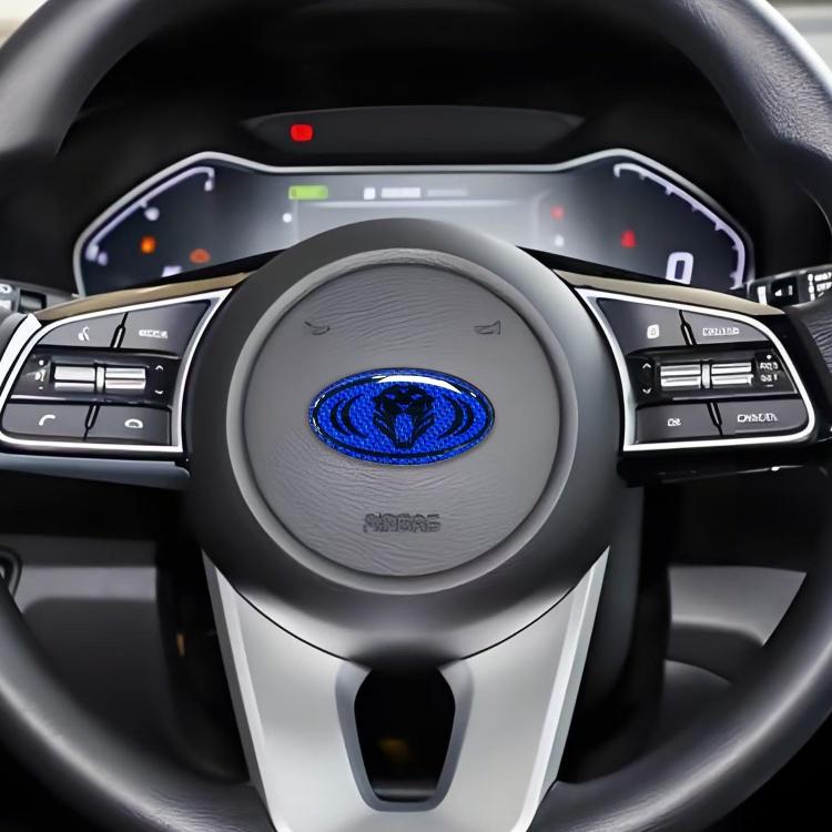 1pcs lion carbon fibre 3D 6cm steer wheel emblem Sticker Car Steering Wheel Car Interior Emblem Car styling Accessories For KIA