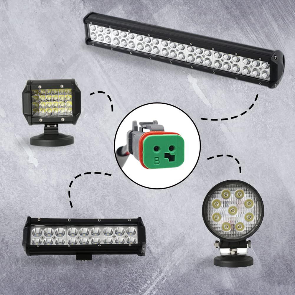 2Pcs Y Shape For Deutsch DT DTP Adapter Connector Splitter IP68 Waterproof Male To Female Headlight Splitter for Car Headlights