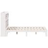 Solid Wood Bed with Shelf Without Mattress White 140x190 cm Pine