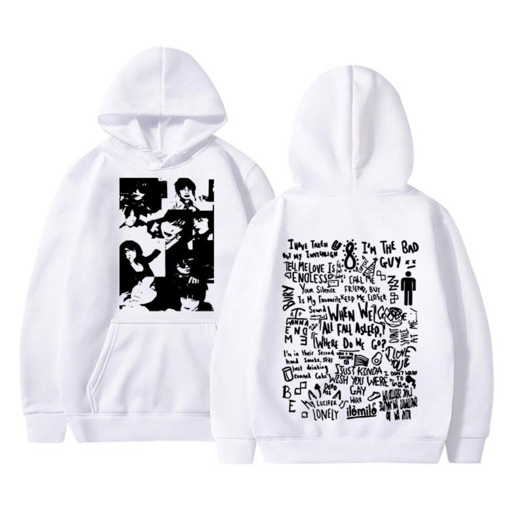 When We All Fall Asleep Where Do We Go Double Sided Graphic Hoodie Men Women Fashion Pullover Men's Oversized Sweatshirt