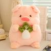 Cute Pink Piggy Doll Plush Toy Backpack Pig Doll Silly Pig Children Throw Pillow Backpack Rabbit Pig