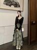 Herbstkleid in A-Linie für Übergrößen - Neuer chinesischer Stil, Zweiteiler-Look für Birnenförmige Figuren