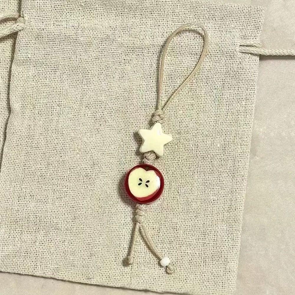 Pastel Colors Star Flower Phone Charm Ceramic Beaded Phone Lanyard Mobile Phone Strap  Women Girls