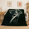 Horror Movie Character Chucky S-Scream Cartoon Flannel Blanket Soft Warm Throw Blanket for Bedroom Living Room Bed Travel Gift
