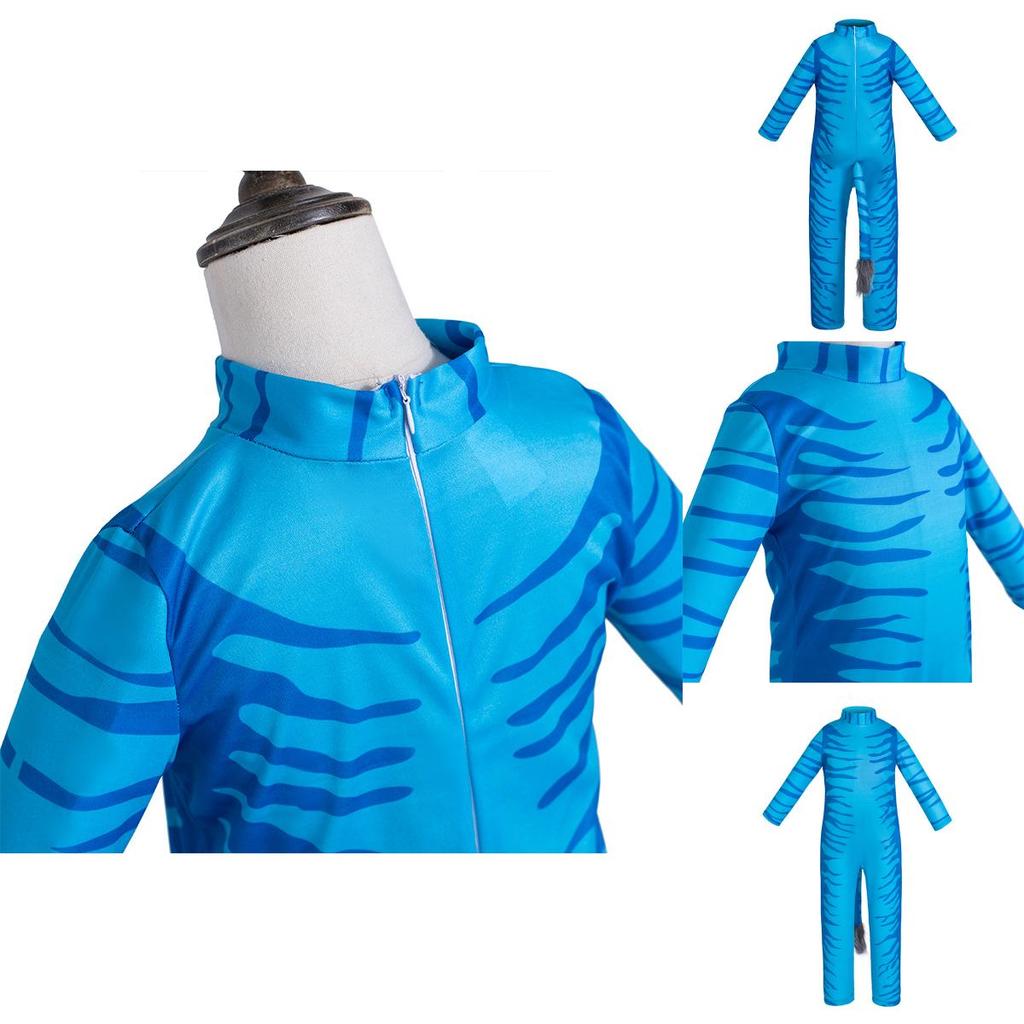 Exquisite Avatar Cosplay Suit For Halloween Party Unisex Kids Jumpsuit Set