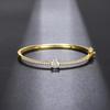 Xiaomi Huitan Fashionale Women's Cubic Zirconia Bangle Silver Color/Gold Color Modern Statement Female Hand Accessories Trendy Jewelry