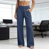 Pantaloni da Lavoro Elasticizzati Traspiranti da Donna con Tasche Pantaloni Casual Slim Fit per