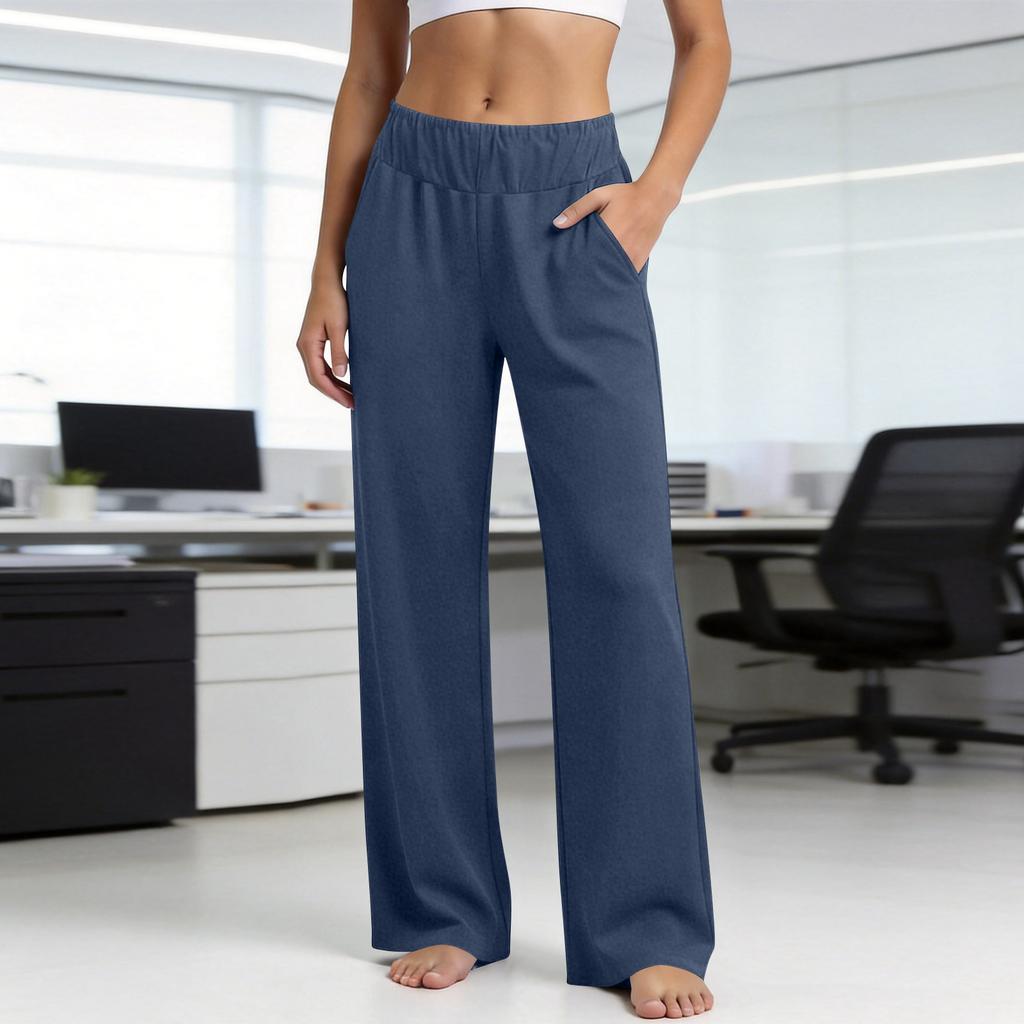 Pantaloni da Lavoro Elasticizzati Traspiranti da Donna con Tasche Pantaloni Casual Slim Fit per