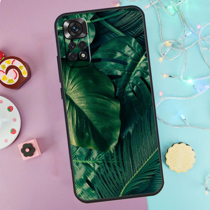 Tropical Leaves Case For Xiaomi Redmi Note 14 Pro 9 10 11 12 13 9S 10S 11S 12S Redmi 14C 10C 12C 13C Cover